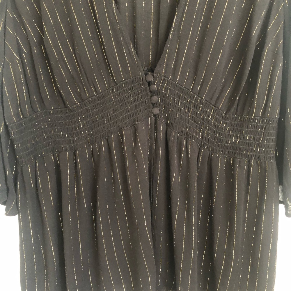 Torrid black gauze smocked babydoll blouse Size 2X - Picture 5 of 8